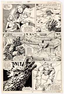  - Jerry Bingham and Gene Day Marvel Two-In-One #62 Story Page 23 Original Art The Thing Moondragon Starhawk (Marvel ...