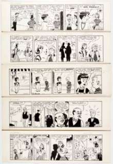 Phil Berube Oh, Diana! Daily Comic Strip Original Art Group of 25 (AP Newsfeatures, c. late 1940s to early 1950s).... (Total: 25 Original Art)