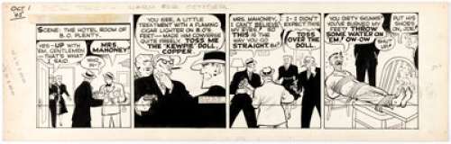 Chester Gould Dick Tracy Daily Comic Strip Original Art dated 10-1-45 (Chicago Tribune Syndicate/News Syndicate, 1... | Heritage