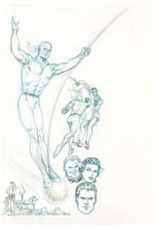 Murphy Anderson Who‘s Who: The Definitive Directory of the DC Universe #8 "Firebrand" Pin-Up Illustration Original...