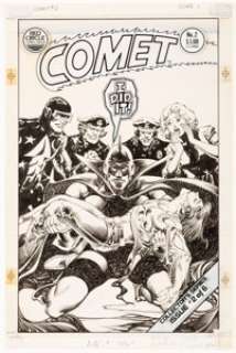 Carmine Infantino and Alex Nino The Comet #2 Cover Original Art (Archie, 1983).... (Total: 2 Original Art) | Heritage