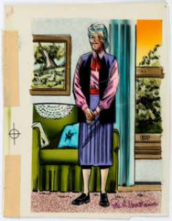 Paul Mounts Marvel Universe Trading Cards #28 "Aunt May" Color Production Art Original Art (Impel, -