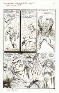 John Byrne The Sensational She-Hulk #39 Story Page 14 Original Art (Marvel, 1992). Mahkizmo tells She-Hulk the - | Heritage