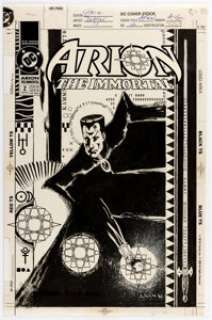 Randy DuBurke Arion the Immortal #2 Cover Original Art (DC, 1992) Arion, Lord of Atlantis, is re-imagined into a -