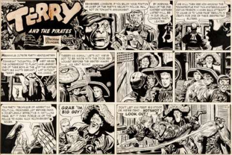 George Wunder - Terry and the Pirates Sunday Comic Strip Original Art dated 5-21-50 (News Syndicate Co., Inc., 1950).
