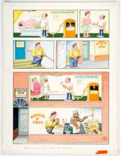 Al Jaffee MAD #402 Back Cover Complete Story "One Fine Day on Main Street" Original Art (EC Publ., - | Heritage