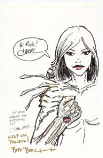 Joel Gomez, Brian Buccellato, and David Wohl - Witchblade Sketch Original Art (2003). Sara Pezzini poses with the -