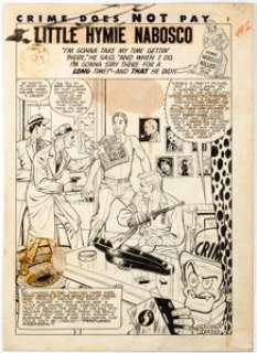 George Tuska | Crime Does Not Pay #68 "Little Hymie Nabosco" Splash Page Original Art (Lev Gleason Publ., 1948).... | Heritage