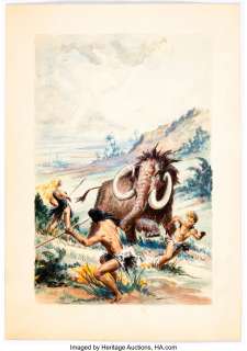 Roy G. Krenkel - Tanar of Pellucidar Preliminary Cover Original Art (Ace Books, 1962).