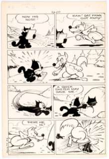 Otto Messmer | Felix the Cat #7 Story Page 4 Original Art (Dell Publ., 1949). | Heritage