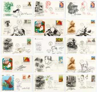 Bob Kane, Charles Schulz, Walter Simonson, George McManus, and Others - Sketches Original Art Group of 33 (various -