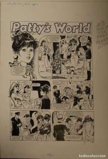 PAGINA ORIGINAL. ESTHER Y SU MUNDO (PATTY‘S WORLD 1980‘s) DE PURITA CAMPOS. FIRMADA
