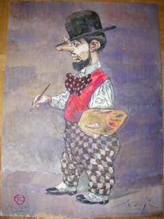 Smudja, Gradimir | Original drawing in colour  - Het Kunstbordeel / Le Bordel des Muses  - Toulouse Lautrec | Catawiki