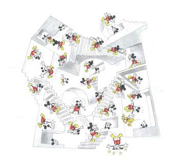Tony Fernandez - Tony Fernandez – Mickey Mouse Inspired By M. C. Escher – Original Art