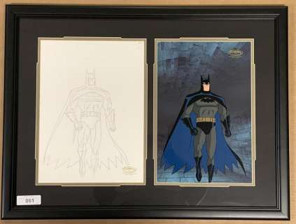 2005 Justice League Prod. cel and Pencil Drawing | Weiss Auctions