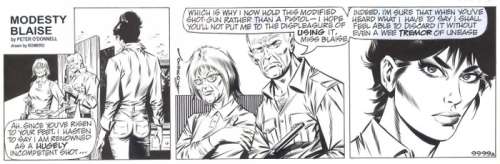 Romero, Enrique Badia | Original inked strip (s.9999A)  - Modesty Blaise Daily | Catawiki
