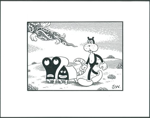 Jim Woodring | Frank Issue Illustration Page Illustration | Higher Consciousness Collectibles