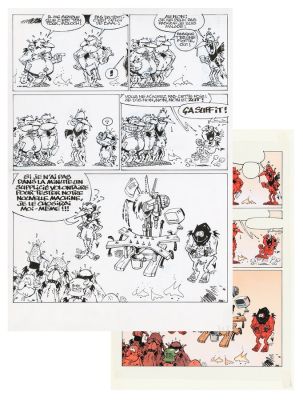 Stuf | Lot 106 - Passe Moi l’ciel, planche-gag n°336 à l’encre… | AZ auction