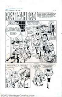 Joe Orlando - Original Art for Unearthly Spectaculars #3, Complete 17-page Story "Rent-A-Hero from Miracles, - | Heritage
