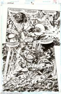 John Byrne - Original Art for Jack Kirby‘s Fourth World #9, page 11 (DC, 1997). Apokolips, post-Genesis. After a -