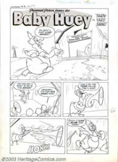 Marty Taras - Original Art for Casper the Friendly Ghost #8, Complete 3-page Story, "Baby Huey in Barnyard - | Heritage