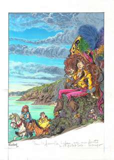 Illustration originale couleur de la série Percevan par Philippe LUGUY