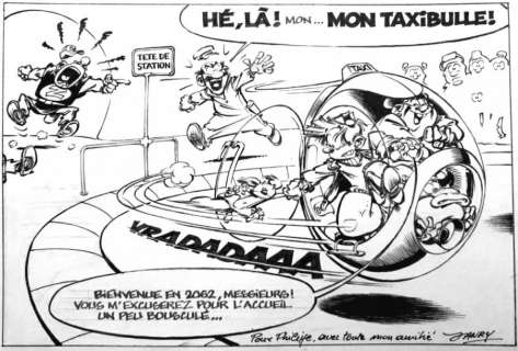 Illustration originale SPIROU ET FANTASIO par JANRY