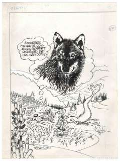 Dibujo original de Sirvent de su personaje Lobito Can para la portada de TBO 2000 nÃºmero 2264