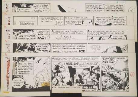 Kubert & Moore The Green Berets Dailies | Weiss Auctions