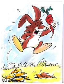 Macherot/Hubuc - Chlorophile - dessin Ã  l’encre de Chine et aquarelle sur papier [...] | Arthema Auction