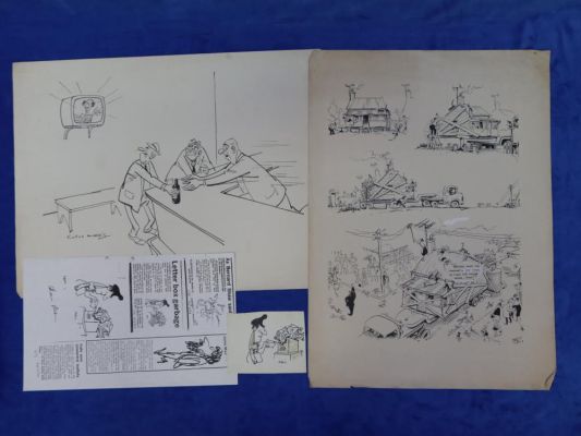 THREE COMICS INC. RUFUS MORRIS AND ALAN MOIR, LATTER HAS PRINT OUT RELATED | misc / divers