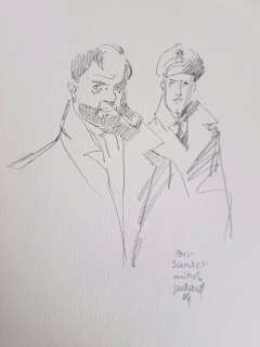 Juillard, André | Original commission drawing in pencil  - Blake & Mortimer  - (2004) | Catawiki