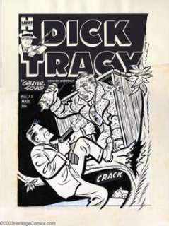 Al Avison (Attributed) - Original Cover Art for Dick Tracy #73 (Harvey, 1953). Chester Gould, Dick Tracy’s daddy, - | Heritage