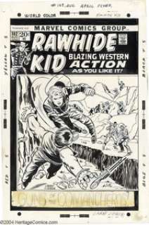 Larry Lieber - Original Cover Art for Rawhide Kid #102 (Marvel, 1972). Larry Lieber illustrates the cover story, - | Heritage
