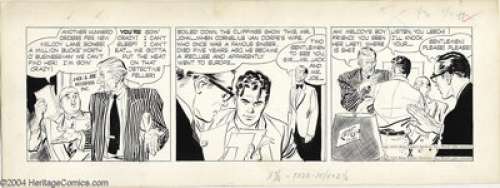 Alex Raymond - Rip Kirby Daily Comic Strip Original Art, dated 10-30-50 (King Features Syndicate, 1950). At - | Heritage