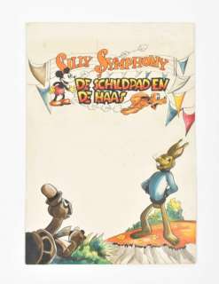 [ORIGINAL BOOK & COMIC BOOK ARTWORK] [WALT DISNEY] ANON. SILLY SYMPHONY. DE SCHILDPAD EN DE HAAS | Zwiggelaar Auctions