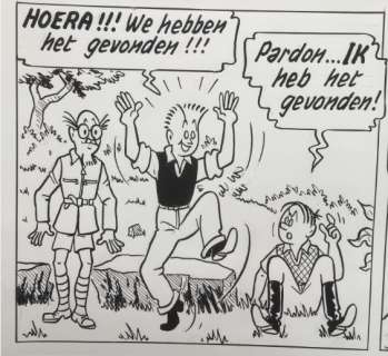Pom (Jozef van Hove) - Originele pagina - Piet Pienter en Bert Bibber 5 - De diamantmijnen van koningin Salami - (1957) | Catawiki