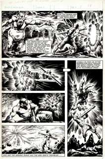 Armando Gil, Dave Simons, John Buscema | Savage Sword of Conan #92 P 24 (Bor’aqh Sharaq, 1 of Conan’s Greatest Enemies, Battles the Demon V’zhorr-Lok!) 1983 | Romitaman