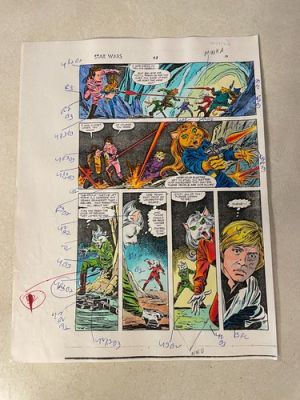 STAR WARS #93 comic art original color guide GUN BATTLE LEIA SAVES LUKE HAN SOLO | eBay US (Buy It Now)