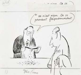 Sempé, Jean Jacques ... | Dessin original - Publicité montres LIP - (années 1960) Ce... | Coutau Bégarie