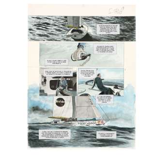 Serge Fino (Né En 1959) | Seul au monde. Planche n° 5. Aquarelle,signé 29 x 36,9 cm | HVMC