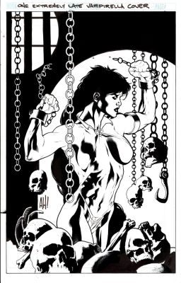 Adam Hughes - Vampirella: Death And Destruction #2 Cover (Iconic Vampy Image! (As Good As the 125K Hughes Vampy Cover That Sold Recently!) 1996