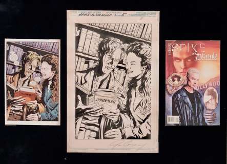 Joe Corroney Original Comic Book Illustration SPIKE vs. DRACULA