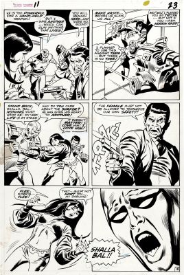 Dan Adkins, John Buscema | Silver Surfer #11 P 18 (The Silver Surfer Screams As Shalla Bal Gets Shot!)!) 1969 | Romitaman
