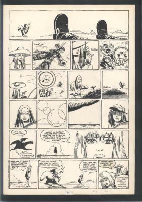 Beto Hernandez | Beto Hernandez - Love & Rockets #1 - Dinosaur Riding Cowgirl - Great Issue Love And Rockets # 1 Page 1 | Koch Comic Art
