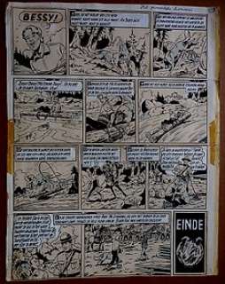 Wirel (Vandersteen, Willy / Verschuere, Karel) - Originele Slotpagina - Bessy nr 9 - Het gevaarlijke konvooi p.30 - (1955) | Catawiki