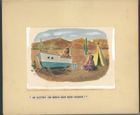 Phil Interlandi | Nice Color Phil Interlandi Gag - Native Americans | Koch Comic Art