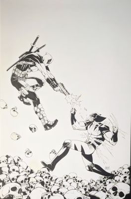 Steve McNiven / Dexter Vines | Wolverine #70 p.23 1st Appearance of VENOMSAURUS REX!! Exact image was made into a sideshow statue and art used on the box, Hasbro Toy in 2025, later used in Old Man Hawkeye story in 2018 and then in Edge of the Spider-verse in 2023 | Wolvie Fans Comic Art