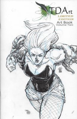 Daimon Hampton | Black Canary Dc- Sketch Cover - Tdart Volume 2 Art Book | TDArt