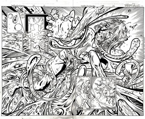 Al Milgrom Terry Pallot | Star Trek: Deep Space Nine #10 P 21-22 (Leeta Attacked By an Alien Entity in a Steamy Shower!) 1997 | Romitaman